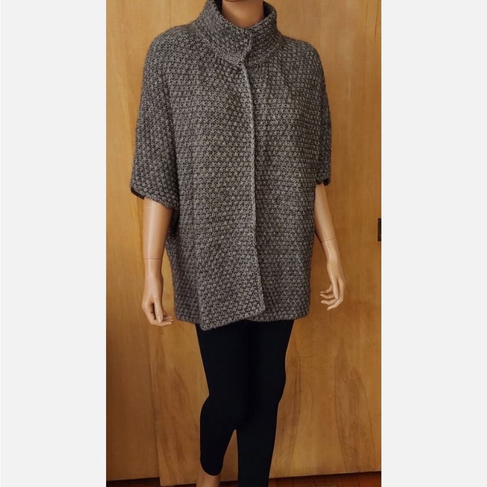 Elsamanda Italian Wool Cardigan Vest Grey Free Size EUC